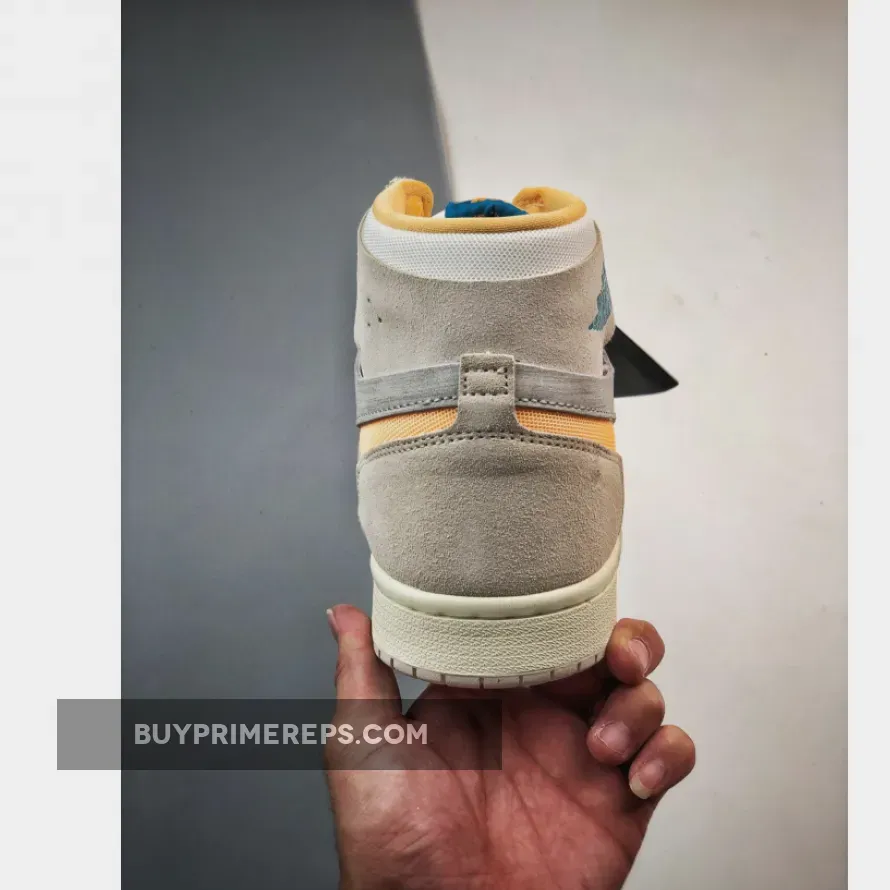 Air Jordan 1 Zoom CMFT Light Tan Yellow Blue Air Jordan 1 Zoom CMFT Light Tan Yellow Blue