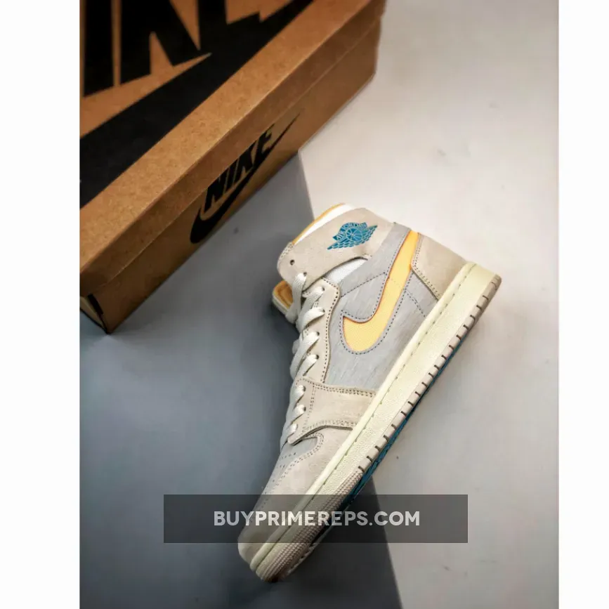 Air Jordan 1 Zoom CMFT Light Tan Yellow Blue Air Jordan 1 Zoom CMFT Light Tan Yellow Blue