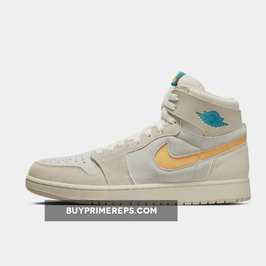 Air Jordan 1 Zoom CMFT Light Tan Yellow Blue Air Jordan 1 Zoom CMFT Light Tan Yellow Blue