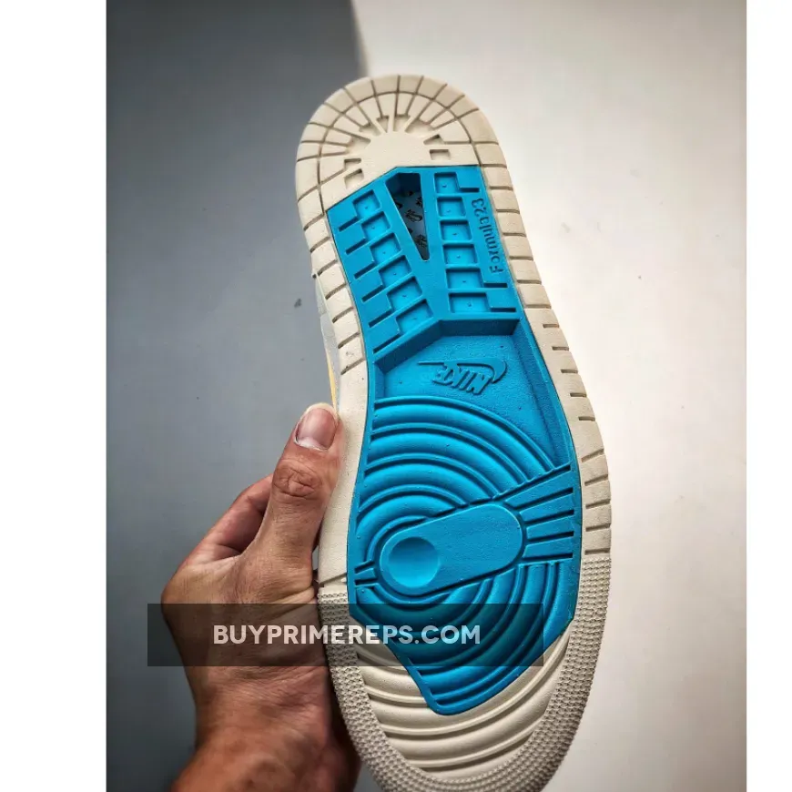 Air Jordan 1 Zoom CMFT Light Tan Yellow Blue Air Jordan 1 Zoom CMFT Light Tan Yellow Blue