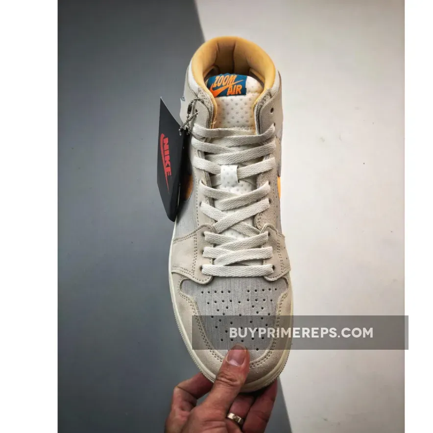 Air Jordan 1 Zoom CMFT Light Tan Yellow Blue Air Jordan 1 Zoom CMFT Light Tan Yellow Blue