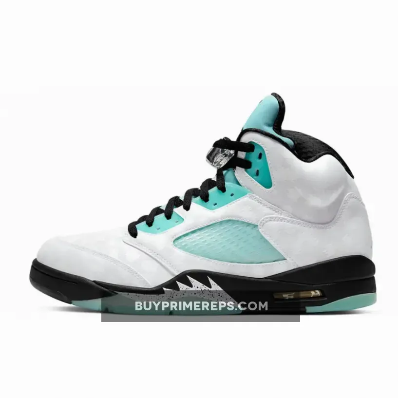 Air Jordan 5 White/Black-White-Island Green