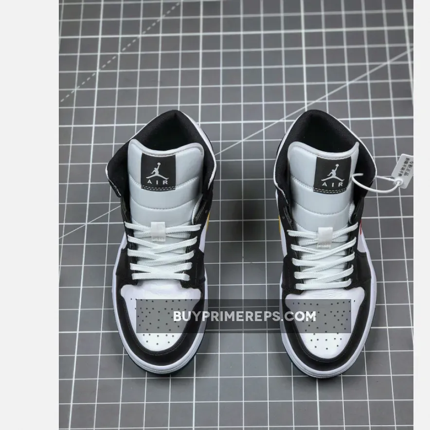 Air Jordan 1 Mid Alternate Swoosh Black Red White Green