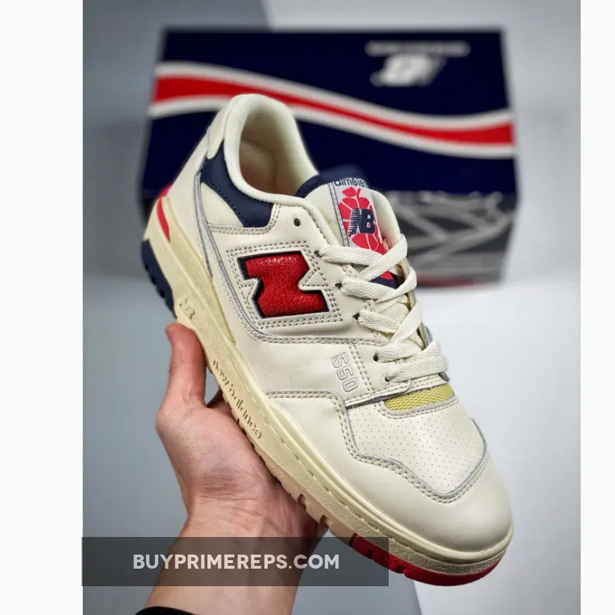 Aimé Leon Dore x New Balance 550 White/Navy/Red