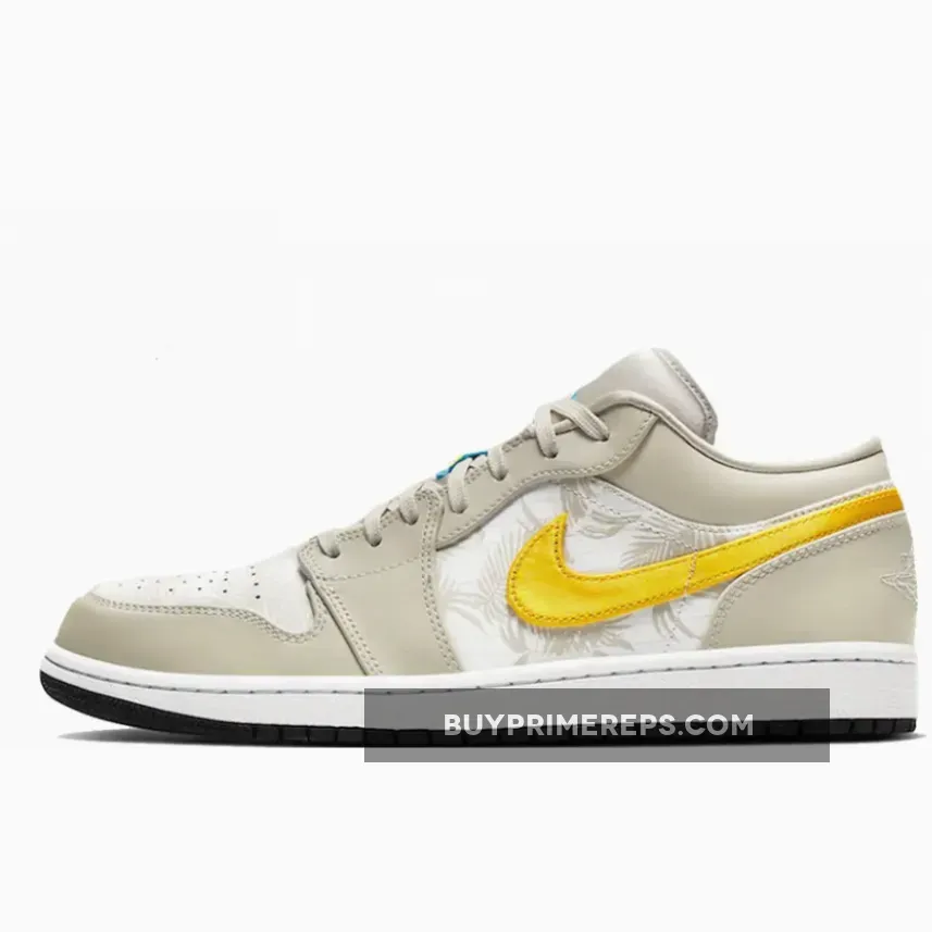 Air Jordan 1 Low Light Orewood Brown/Amarillo-White-Blue