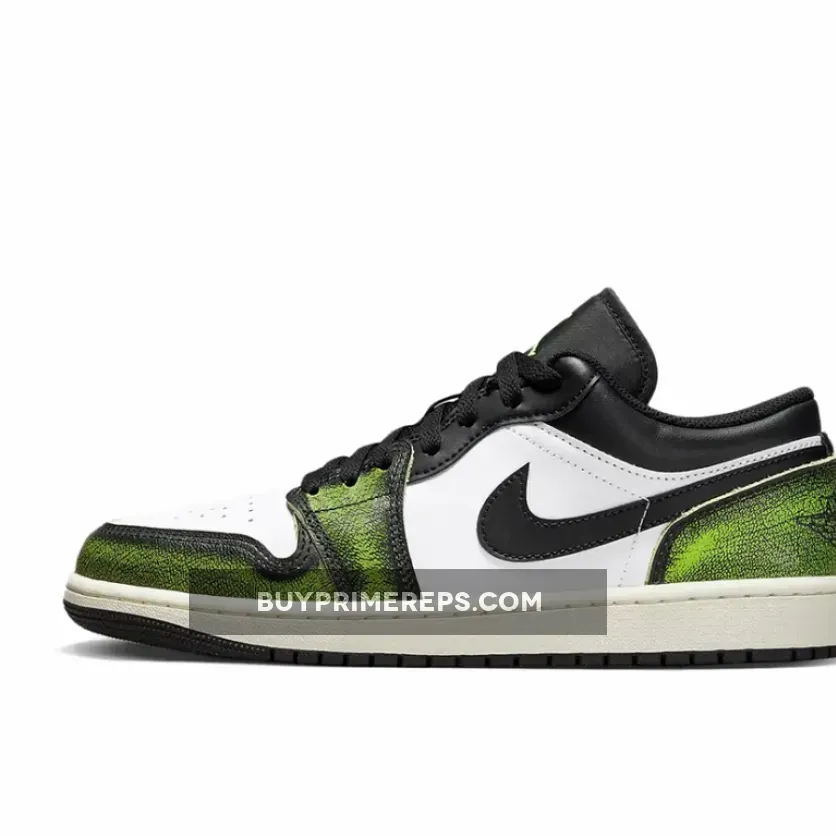 Air Jordan 1 Low Wear Away Black Green