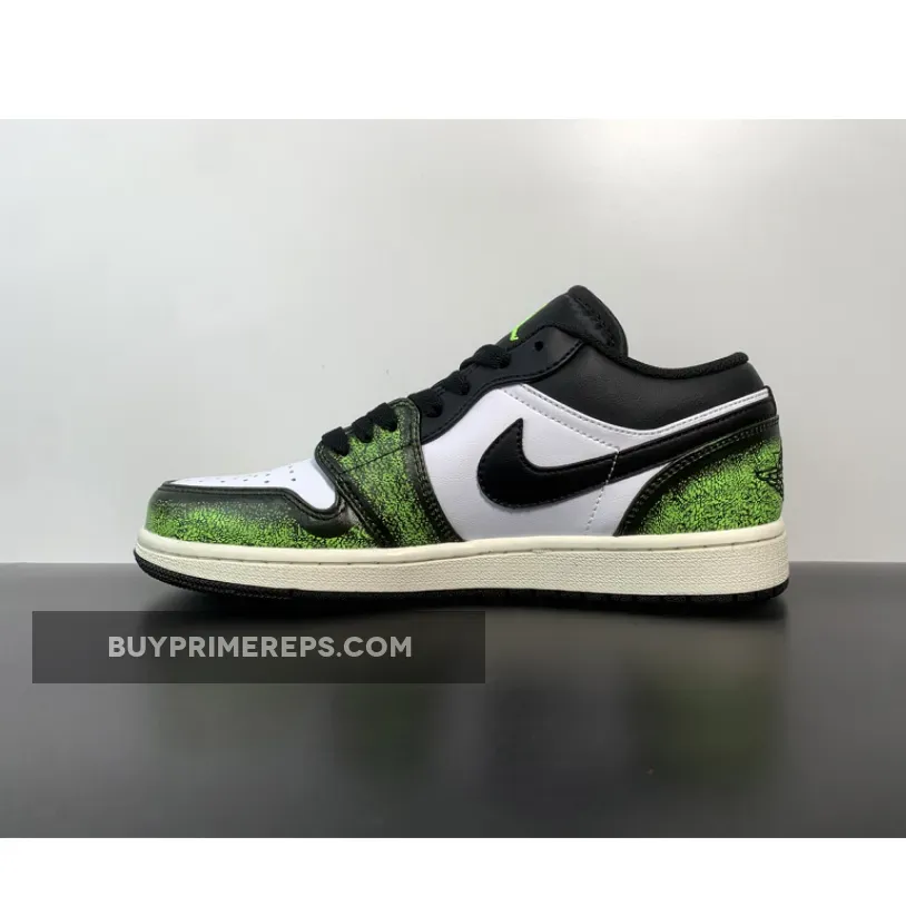 Air Jordan 1 Low Wear Away Black Green