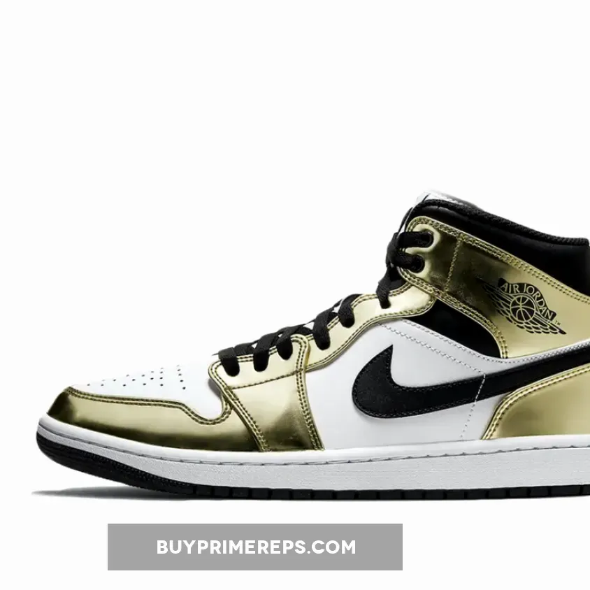 Air Jordan 1 Mid SE Metallic Gold/White-Black