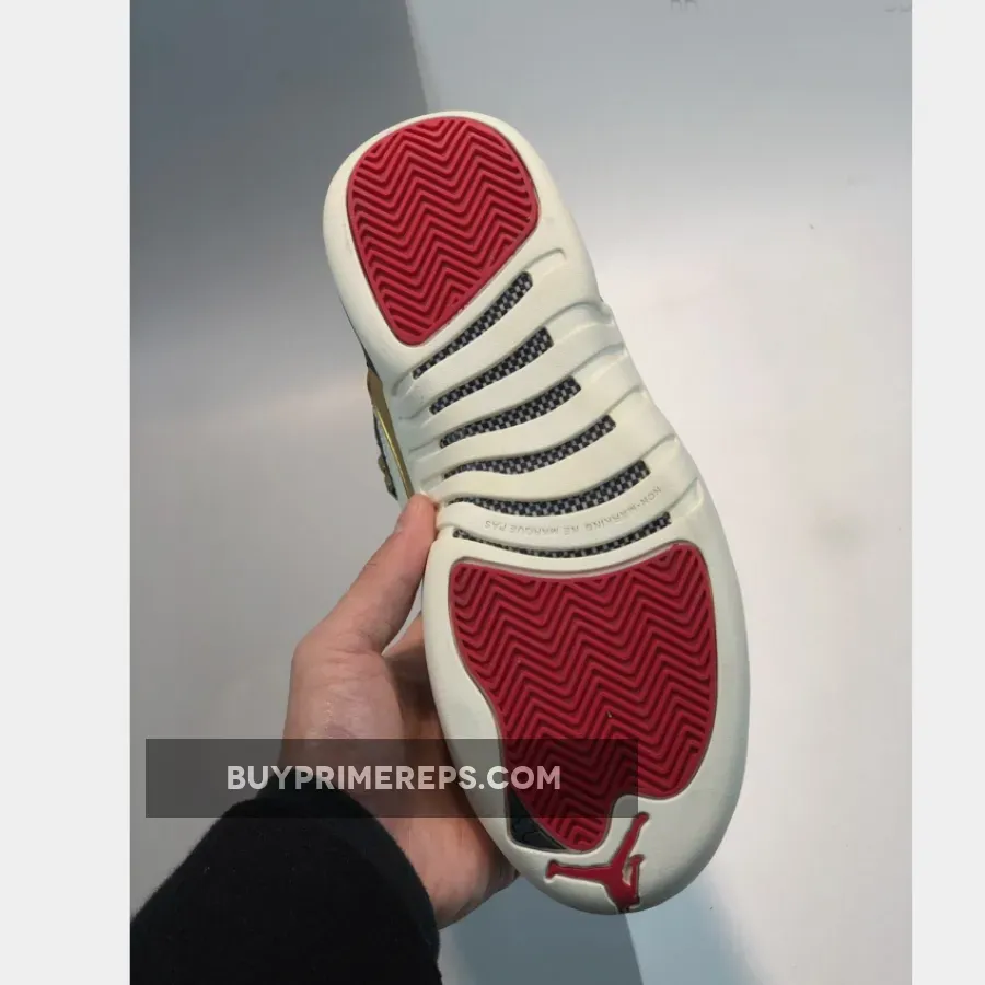 Air Jordan 12 ‘CNY’ Black/Sail-Metallic Gold-True Red