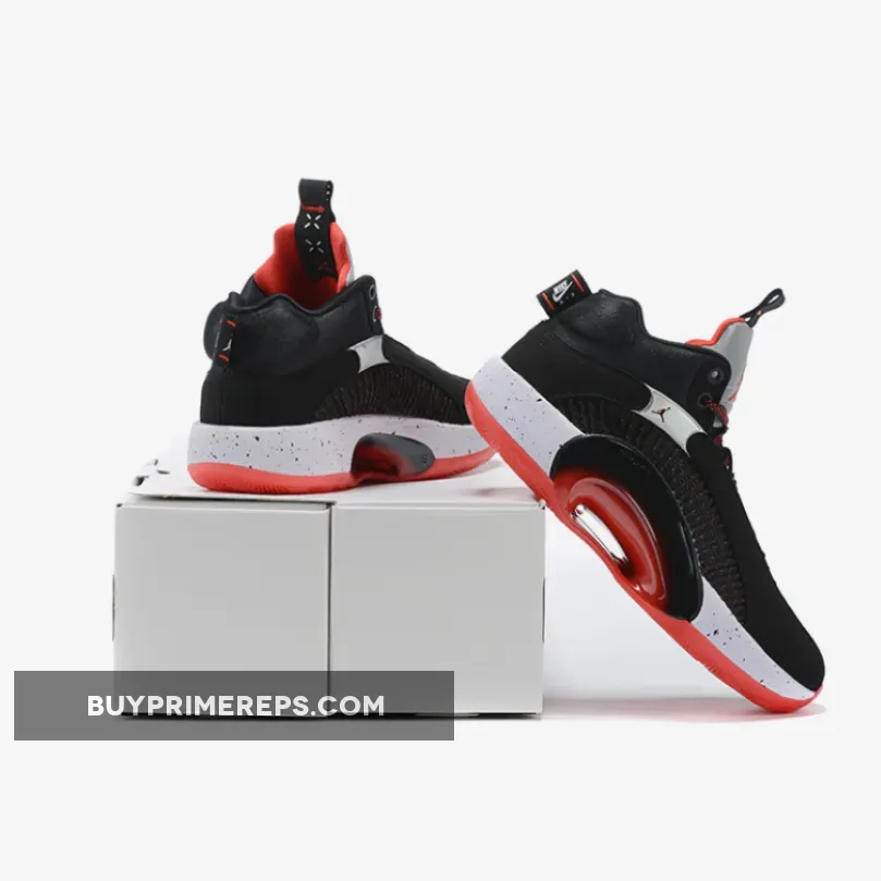 Air Jordan 35 Bred Black/Fire Red-Reflective Silver