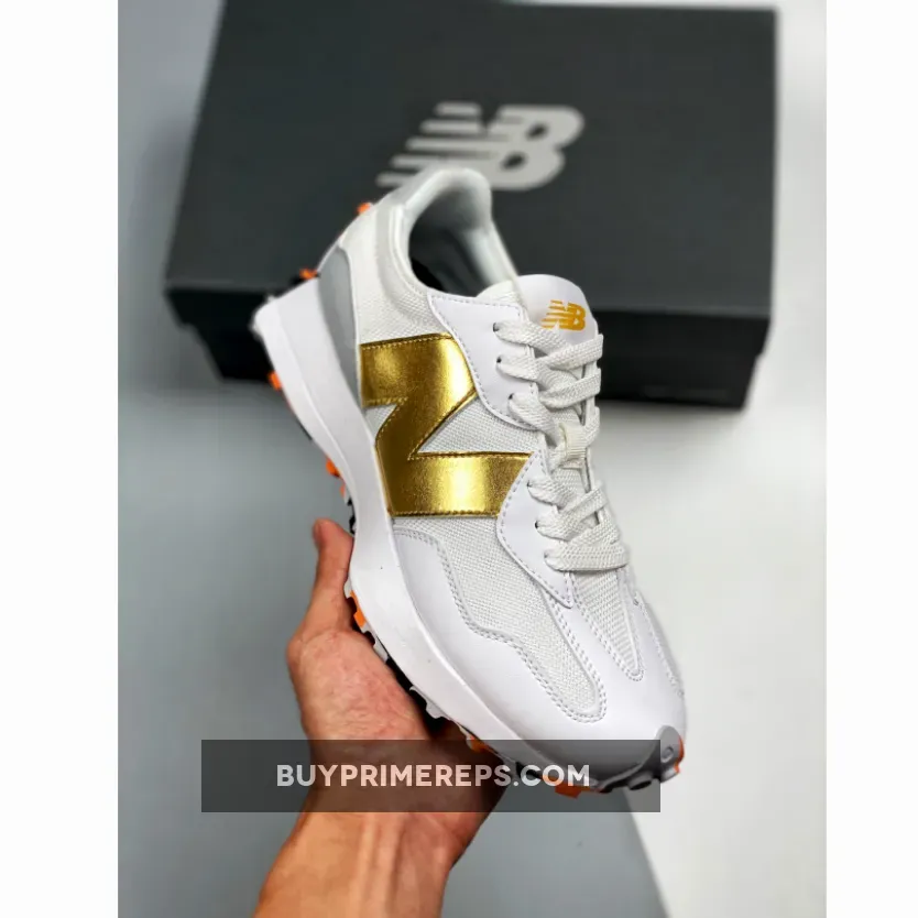 New Balance 327 White Gold Grey