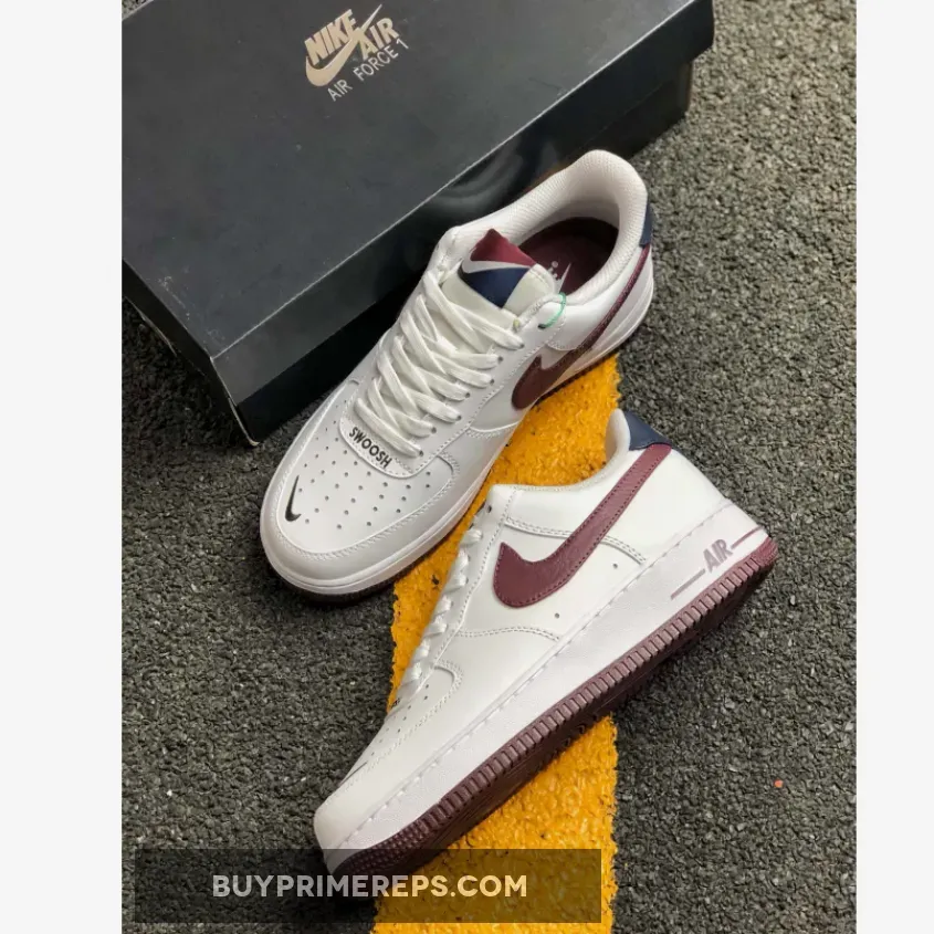 Nike Air Force 1 White Burgundy