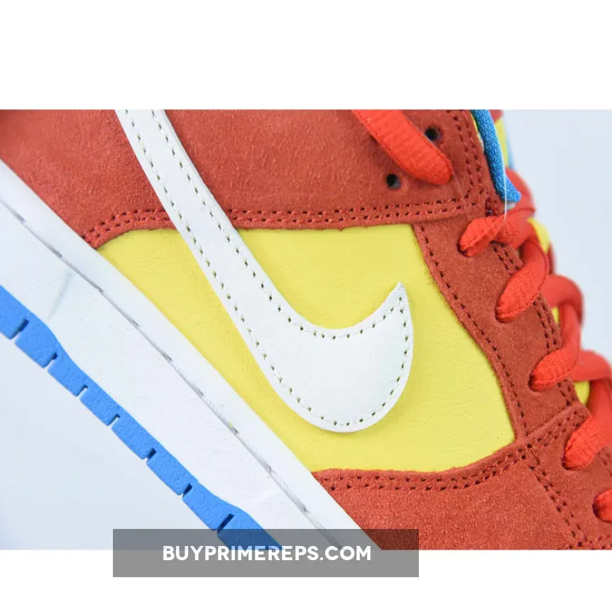 Nike SB Dunk Low ‘Bart Simpson’ Habanero Red/White-Blue Hero
