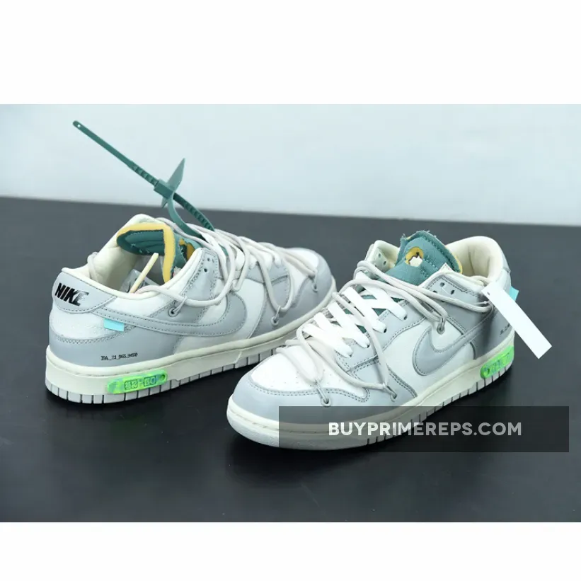 Off-White x Nike Dunk Low "Lot 42 of 50" Sail/Grey Off-White x Nike Dunk Low "Lot 42 of 50" Sail/Grey