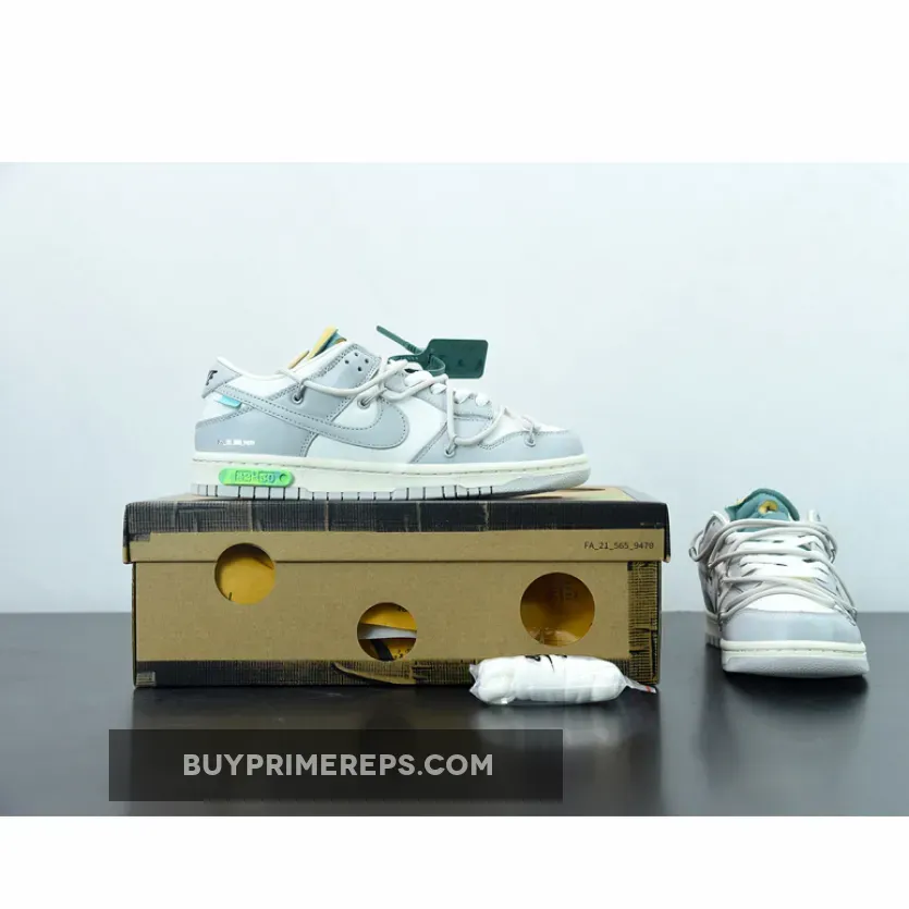 Off-White x Nike Dunk Low "Lot 42 of 50" Sail/Grey Off-White x Nike Dunk Low "Lot 42 of 50" Sail/Grey