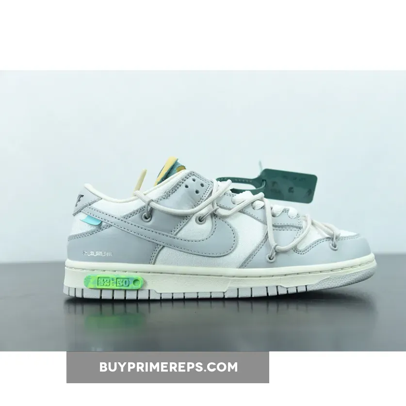 Off-White x Nike Dunk Low "Lot 42 of 50" Sail/Grey Off-White x Nike Dunk Low "Lot 42 of 50" Sail/Grey