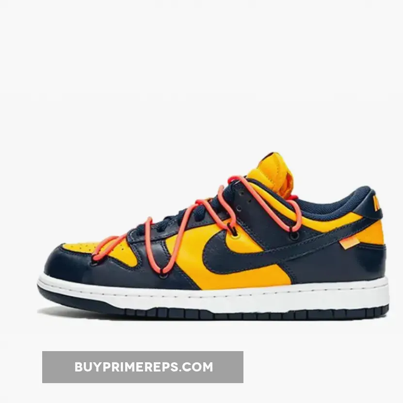 Off-White x Nike Dunk Low University Gold/Midnight Navy-White ​​​​​​​