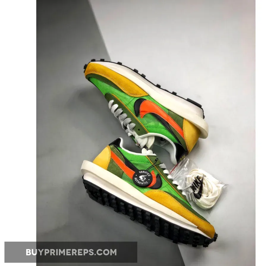 Sacai x Nike LDV Waffle Daybreak Green Gusto/Black-Varsity Maize-Safety Orange